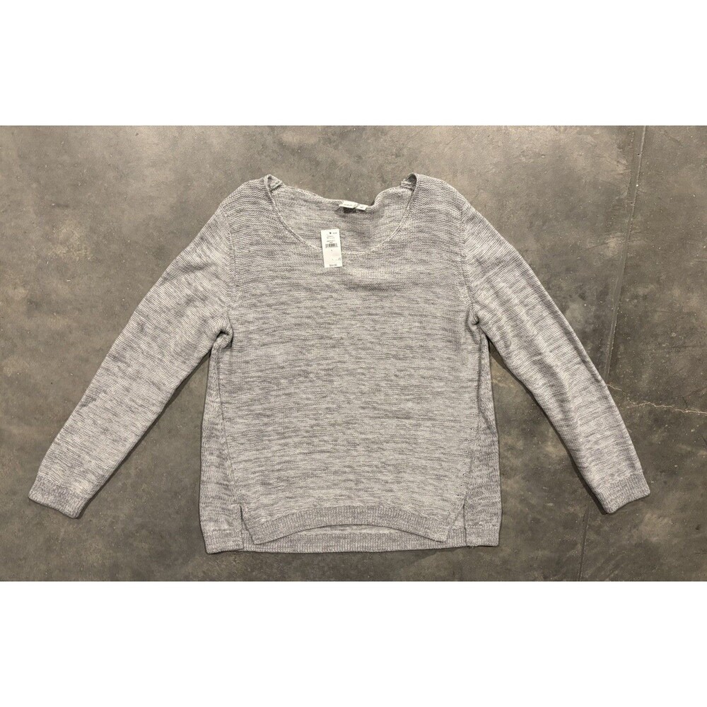 NWT Gap Marl Sweater Gray Women’s Large Long Sleeve Stretch Soft